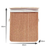 Nouveau panier à linge sale et de rangement polyvalent pour salle de bain, en bambou tressé, pour usage domestique - Collection 2026