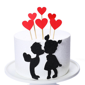 Venta caliente Valentine Cake Toppers Paper Boy Girl Kiss Shaped PARA EL Día <span class=keywords><strong>de</strong></span> San Valentín Decoración <span class=keywords><strong>de</strong></span> pasteles <span class=keywords><strong>de</strong></span> alta calidad Proveedor <span class=keywords><strong>de</strong></span> confianza - Product Image 1