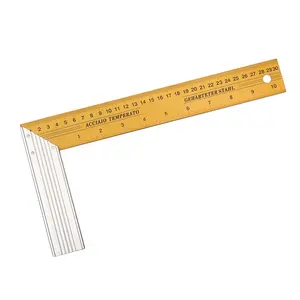 Customized Thickened L Type 10"/250 Mm Square Aluminum and Stainless Steel Metal Ruler Actual Size 1 Cm