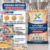 Prémélange composé pour porcelets Jinmao 2,5 % avec minéraux, vitamines et enzymes de qualité alimentaire pour la nutrition animale