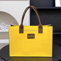 Sac fourre-tout en feutre vintage de haute qualité pour femme, avec logo personnalisé