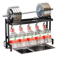 Égouttoir à vaisselle en métal grande capacité pour évier de cuisine, support de rangement multifonctionnel pour comptoir