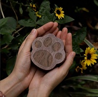 Urne funéraire pour animaux de compagnie avec motif de patte gravée, boîte à cendres pour chats et chiens, fournitures commémoratives funéraires