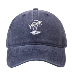 Fabricación llano Vintage desgastado rojo gris azul deporte papá gorras de béisbol bordado papá sombreros - Product Image 3