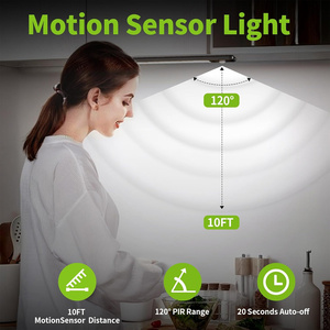 Luz <span class=keywords><strong>LED</strong></span> Ultrafina Magnética USB C con <span class=keywords><strong>Sensor</strong></span> de Movimiento para Debajo del Gabinete, para Cocina, <span class=keywords><strong>Armario</strong></span> y Pasillo, con 76 <span class=keywords><strong>LED</strong></span> - Product Image 3
