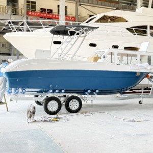 Barco de Fibra de Vidrio de 19 pies, Fabricado en China, Barco de Pesca de Fibra de Vidrio, 8 Personas, Motor de 6.2 Metros, Mini Yate - Product Image 1