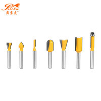Kit de couteau de coupe en carbure de tungstène, avec tige de 100 "pour coupe du bois, en plastique, 1/4 pièces
