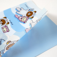 Porte-documents en plastique PP A4 de poche en PVC en forme de L de dessin animé en gros