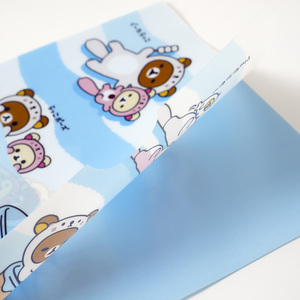 Bán buôn phim hoạt hình tài liệu L Shape PVC Pocket A4 Pp nhựa thư mục tập tin - Product Image 4