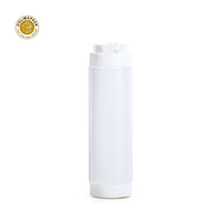 Bouteille de sauce à presser OOLIMA 24oz en PE/PP blanc, distributeur de qualité alimentaire pour ketchup, mayonnaise, moutarde, vinaigrette
