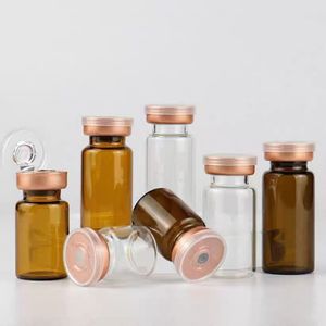 Flacons vides stériles de 10ml avec port d'injection <span class=keywords><strong>auto</strong></span>-cicatrisant avec bouchon en plastique aluminium bouteille de réactifs de flacon en verre vide scellé - Product Image 5