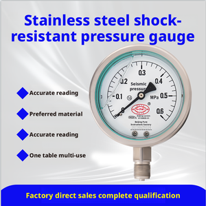 Manometro Idraulico Antiurto in Acciaio Inossidabile con Riempimento a Glicerina per Pressione Olio Sicura - Product Image 5