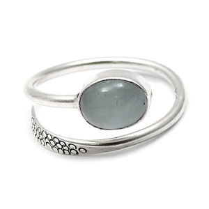 Magnifiquement conçu gris pierre de lune pierres précieuses bagues faites à la main en argent sterling 925 bijoux en pierre de naissance à la mode en gros - Product Image 2