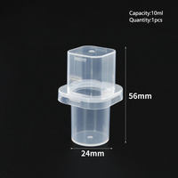 Boîte en plastique transparente de haute qualité de 10 ml, 1/2/10 pièces, petite boîte, flacon Cillin, flacon de stockage pour usage médical