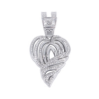 Collier cubain style européen et américain, cool, hip-hop, rap, en alliage de zinc doré, avec pendentif cœur creux incrusté de diamants, pour hommes et femmes