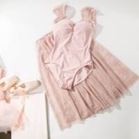 Dttrol D034025 Baili Dance Jupe en tulle rose à lacets personnalisée Vêtements de danse classique en pratique pour femmes