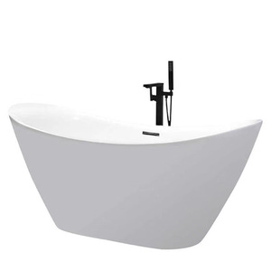 Acrilico Freestanding <span class=keywords><strong>per</strong></span> adulti <span class=keywords><strong>vasca</strong></span> <span class=keywords><strong>da</strong></span> <span class=keywords><strong>bagno</strong></span> rettangolare Design moderno bordo sottile <span class=keywords><strong>per</strong></span> la casa Hotel uso interno celebrando Internet - Product Image 5