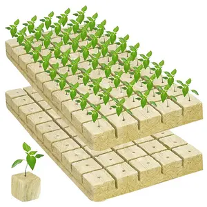 批发廉价农用岩棉生长块立方体水培岩棉用于幼苗蔬菜花卉