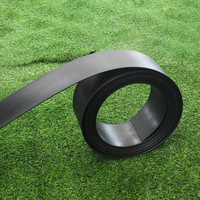Bordure en plastique pour 'bord soigné' Parfait pour les pelouses, les chemins, les bords, le gravier, la résistance aux débroussailleuses, noir, 2mm 25m x 6