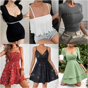 Venta al por mayor de fábrica: Lotes surtidos de ropa de mujer, tops, trajes de baño, bikinis y vestidos. - Product Image 6