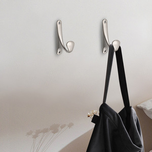 Wall Mounted Metal Clothes <b>Hooks</b> For Wardrobe Door Coat Rack Hat <b>Hook</b> Durable Aluminum Alloy Storage <b>Hooks</b> Behind Doors On Walls - Product Image 2
