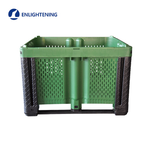 Antislip Basis Plastic Oogstbak In Elkaar Grijpende Stapelbare Productie Container Boerderij Tot Verwerker Plastic Oogstbak - Product Image 3