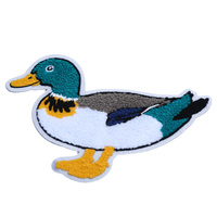 Patch brodé en chenille motif canard, applique animale mignonne pour vestes, sacs, chapeaux, vêtements, décoration DIY