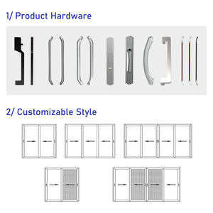 <span class=keywords><strong>Porte</strong></span>-fenêtre <span class=keywords><strong>coulissante</strong></span> moderne Eehe en aluminium durable, certifiée CSA, double vitrage en verre trempé pour maisons, hôpitaux, salons - Product Image 5