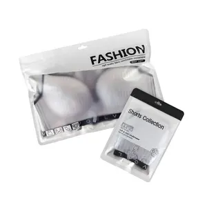 Factory Customize Packet Window Zipper Pouch Plastic Underwear Packaging Panty Bag