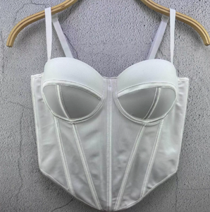 Corsetto oversize da donna con Splicing in rete traspirante in osso di pesce e pezza per il petto comodo con fiocco decorativo Dropshipping - Product Image 4