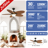 Ventilateur de plafond 1stshine avec lames en ABS, design moderne, maison intelligente, efficacité énergétique, assurance qualité, performance stable, avec lumière LED