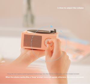 Sistem pemutar rekaman Speaker berbentuk rekaman vinil Retro cerdas untuk musik, podcast, dan mendengarkan harian - Product Image 2