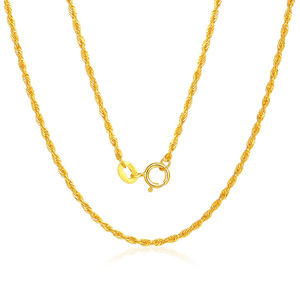 Collar de Mujer de Alta Calidad para Compromiso, Boda, Fiesta, Regalo de Navidad, Cadena de Eslabones, Joyería de Oro de Moda, Oro Sólido de 18K - Product Image 3