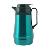 Bouilloire à eau sous vide en acier inoxydable turquoise, double paroi, isolation thermique 12-24 heures, design rond avec couvercle