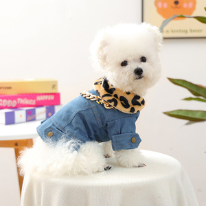 Nueva ropa de otoño/invierno para mascotas, perros pequeños, cachorros, perros y gatos felices, chaquetas de mezclilla cálidas, cómodas, gruesas y lujosas - Product Image 2