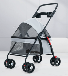 यात्रा रोमांच के लिए पोर्टेबल फोल्डेबल आउटडोर स्टूलर वाटरप्रूफ बिल्ली और कुत्ते वाहक - Product Image 3