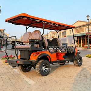 Carrito de Golf Eléctrico Naranja de 6 Plazas, de Alto Rendimiento, para Caza, con Batería de Litio, Todoterreno, a Precio Popular - Product Image 1