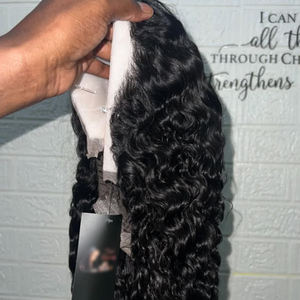 Großhandel Lace Front Perücken aus Echthaar, Klebstofffreie Lagos-Haarlinie, Cuticle Aligned Rohes Burmesisches Lockiges Haar, Deep Wave Perücke - Product Image 4