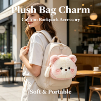 Porte-monnaie en peluche ultra doux en forme d'ours avec broderie en forme de cœur pour la Saint-Valentin, cadeau pratique et romantique