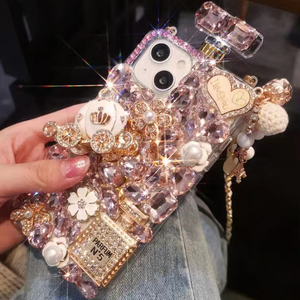 Sang trọng lấp lánh kim cương handmade loạt bìa cho <span class=keywords><strong>Iphone</strong></span> XR x XS <span class=keywords><strong>7</strong></span> 8 11 12 13 14 15 16 17 cộng với Pro Max điện thoại trường hợp - Product Image 1