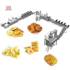Multifunctional Plantain Chips Making Machines Frying Banana Slice Production Line