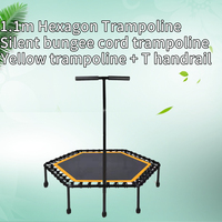 Trampolín de fitness hexagonal duradero para ejercicio de ocio de niños adultos