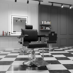 Silla de Barbero Profesional Retro Daomeng 2026, Resistente, Totalmente Negra, Silla de Estilismo de Lujo para Barbería, Precio al por Mayor para Salón de Belleza - Product Image 2