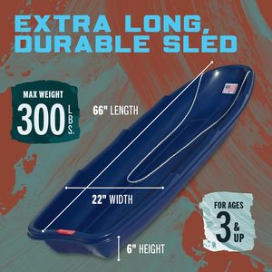 פלייר גמיש בחורף משיכה גדולה עבור מבוגרים-לייזר מגולף פלסטיק מגולף כחול 66 x20x6 אינץ' - Product Image 6