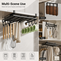 Étagère de rangement en métal pour cuisine, support multifonctionnel pour planches à découper, étagère suspendue à double niveau pour l'organisation des armoires