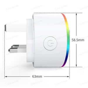 Tuya Smart WiFi Socket for India South Africa Smart WiFi <b>Plug</b> With Socket 10A 230V Wi-Fi <b>Remote</b> Control Plastic Residential Use - Product Image 5