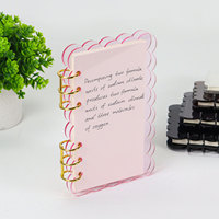 Couverture de Classeur Budget DIY Style Fleur Feuille Mobile Tableau de Bord Transparent Givre Couverture de Carnet A6 6 Trous Acrylique