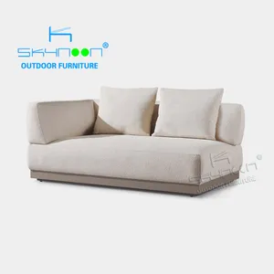 New upholstered outdoor sofa modern living room outdoor two seat arm sofa villa courtyard garden sofa (82155B1)