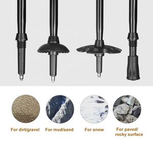 Bastón telescópico nórdico de aluminio, bastón para caminar, senderismo, esquí, campo, bastón del Norte - Product Image 2