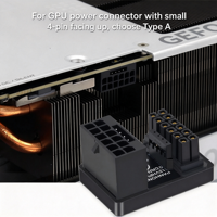 L9NA Kartu Grafis GPU Adaptor Catu Daya Konektor Putar 180 Derajat 12 + 4P 16P Ke 16P untuk Kabel Kartu Chassis Desktop PH316